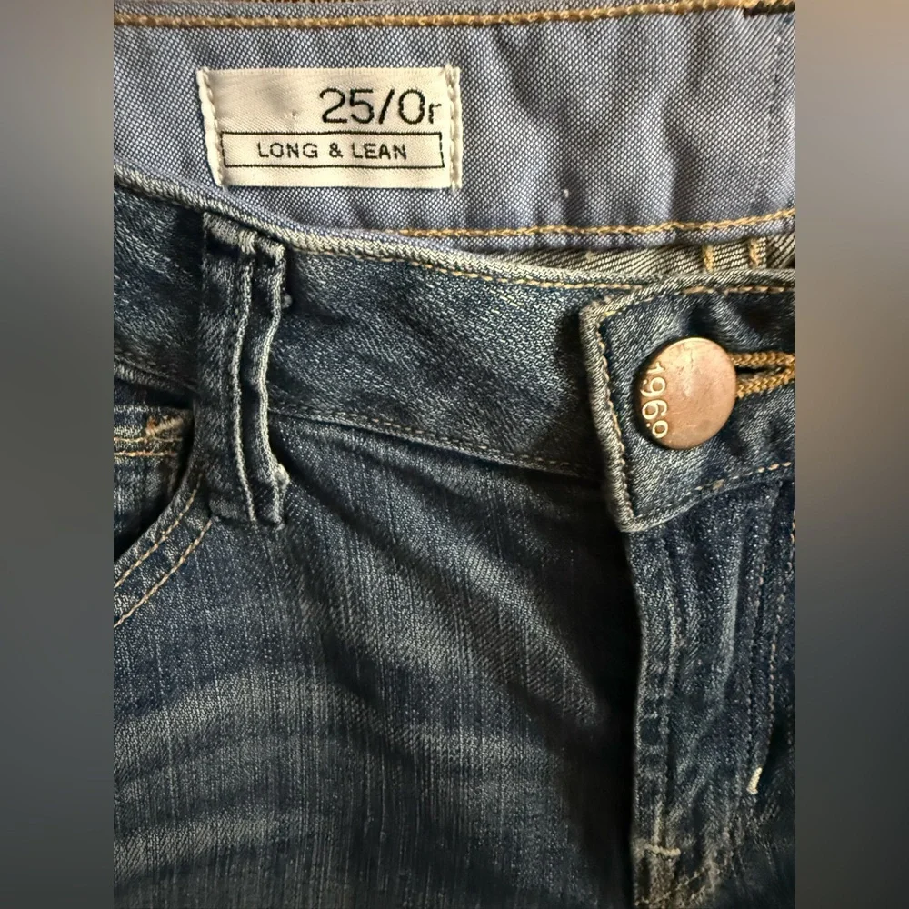 GAP 1969 Long & Lean Jeans Women Size 25 Blue Slim Bootcut Low Rise - Picture 7 of 9